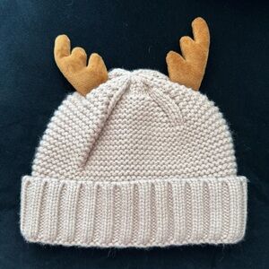 Knitted Beanie with Antlers